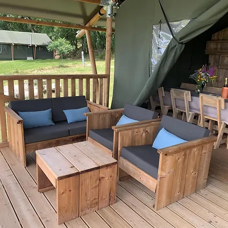 Safari Tent Lodges With A Beautiful View At Lot Sous Toile Montamel Extérieur photo